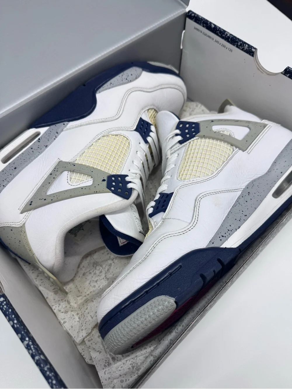 Men’s Air Jordan 4 Retro White Midnight Navy